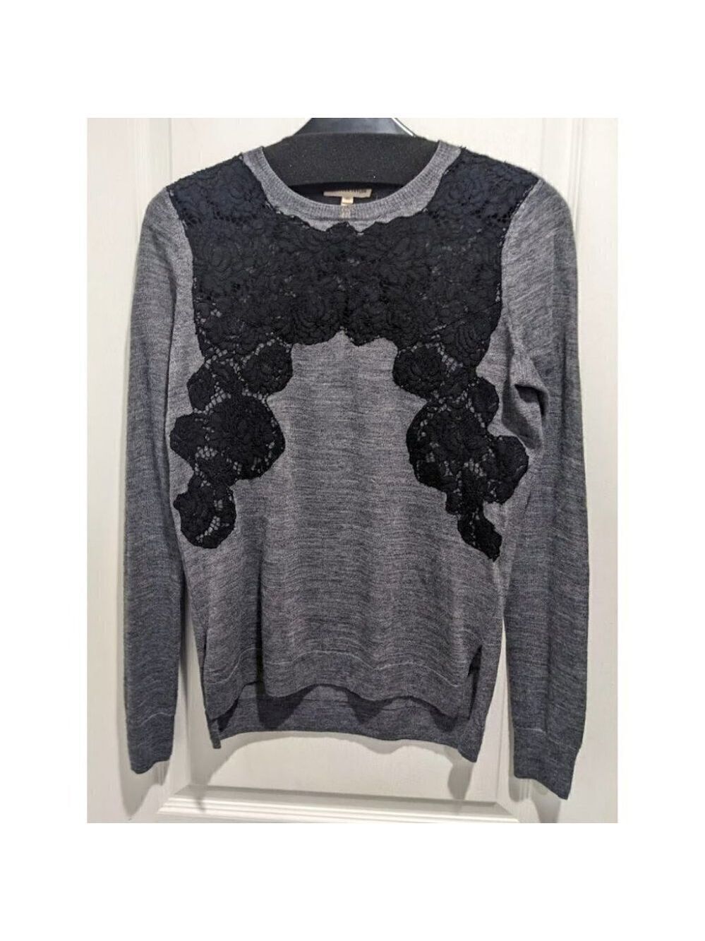 Rebecca Taylor | Lightweight wool blend lace-front sweater